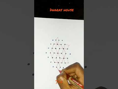 7×4dots small kolam design||dharas house||#shorts