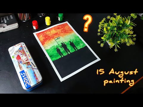 15 August painting 🤗 | Simple and easy tutorial stap by step 😍