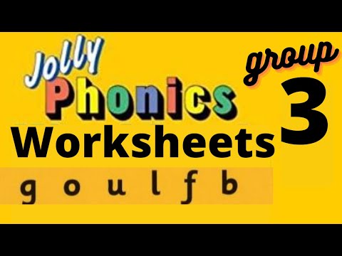 JOLLY PHONICS WORKSHEETS GROUP 3 | goulfb| phase 3 for grade 1, ukg, lkg, preschool, kindergarten