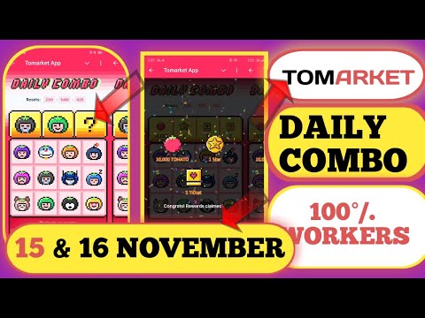 tomarket daily combo today 15 & 16 november | tomarket daily combo today | tomarket airdrop listing