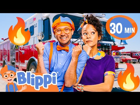 Blippi and Meekah Learn About Fire Trucks | Blippi | Celebrating Diversity