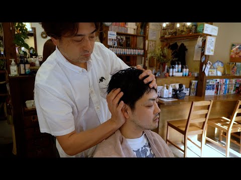 Shampooing, shaving, massage, facial relaxation, and ear cleaning at "Hair Salon WEED" in Tokyo