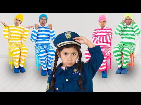 Maddie the Police Stop Silly Thieves in Time Out Jail