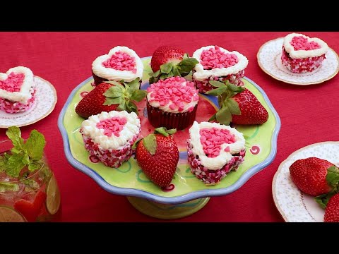 Mini Red Velvet Cupcakes with Cream Cheese Frosting