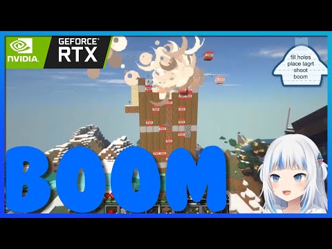 『GAWR GURA』- Minecraft stream boom boom compilation