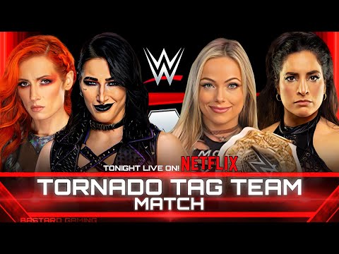 WWE 2K24 | Rhea Ripley & Becky Lynch VS Liv Morgan & Raquel Rodriguez - Tornado Tag Team Match | Raw