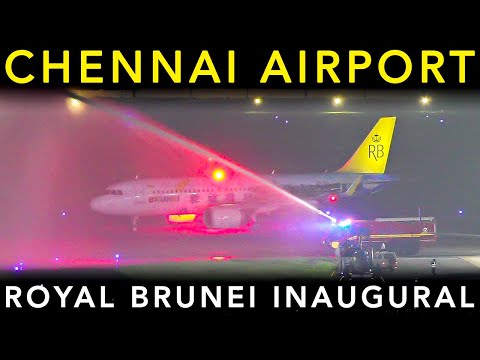 ROYAL BRUNEI AIRLINES🇧🇳 INAUGURAL flight to CHENNAI🇮🇳 | Landing & Takeoff - PLANE SPOTTING