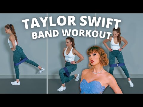 10 Minute Resistance Band TAYLOR SWIFT Workout | Leg and Glute Workout At Home