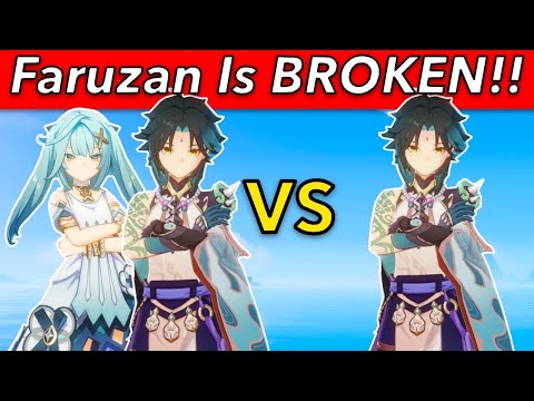 FARUZAN IS BROKEN!! C0 Xiao with Faruzan vs without Faruzan DPS SHOWCASE