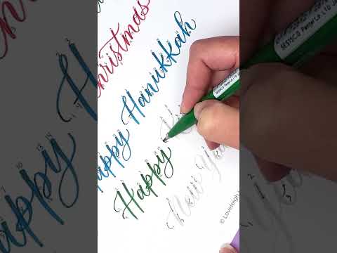 How to Write Happy Kwanzaa in Calligraphy 💫 Using Calligraphy Skool worksheets #calligraphy