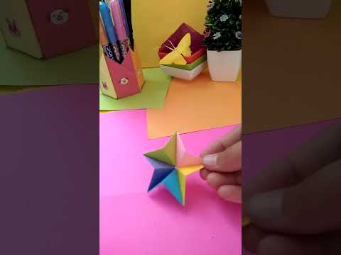 paper stars making #easycraft #origamicraft #colorpapercraft #star #paperstarmaking #art #papercraft