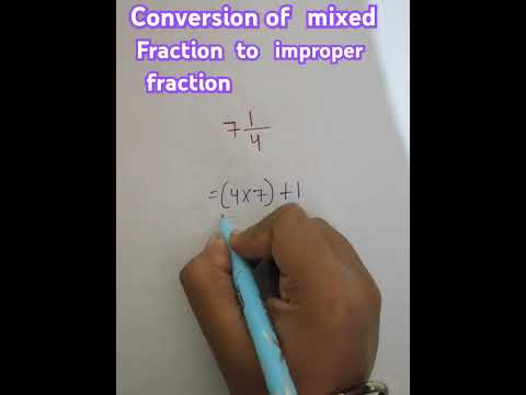 Conversion of mixed fraction to improper fraction #trending #viralvideo #ytshorts_ #maths #shorts