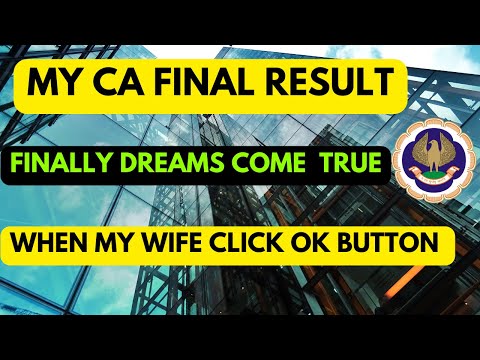 |MY CA Final Result Dreams Come True| When My Wife Check ICAI Result and Click On OK Button|