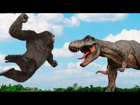 Mecha Ape Vs Godzilla | Kingdom of the Planet of the Apes VS Jurassic Park 4 | Movie (2024) | Kong 2