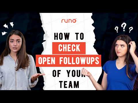 How to check the open follow ups | Web Version | Runo