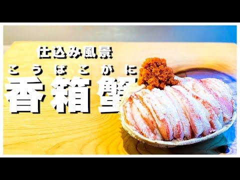 Professional Japanese chefs prepare snow crabs beautifully [kabako-gani]