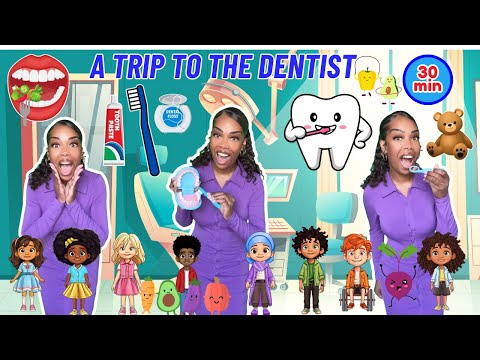 A Trip To The Dentist| Brushing and Flossing| Healthy Foods| Learning with Ms Houston