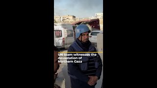 UN team witnesses the devastation of north Gaza | AJ #shorts