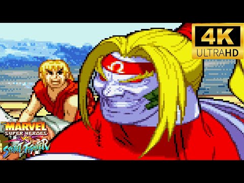 【MVS】Marvel Super Heroes Vs. Street Fighter　オメガレッドエンディング　4K/60fps