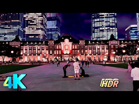 Tokyo station | 東京駅 • Tokyo Walk Marunouchi to Ginza 【4K Japan】✨