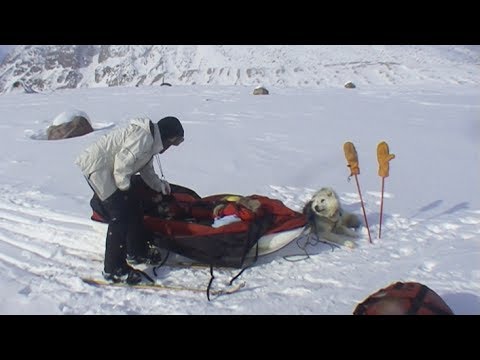 Unloading the portage to the Stewart Valley - Sam Ford Fiord 2010 expedition