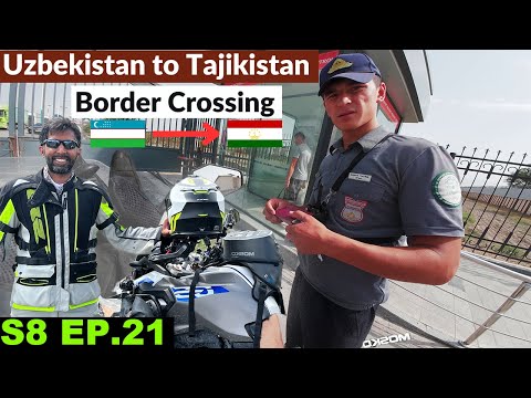 Uzbekistan Border Police Almost Caught my Drone 🇹🇯  S8 EP.21 | Pakistan to Japan Motorcycle Tour