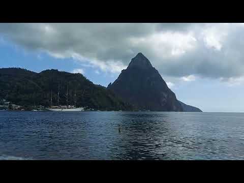 Saint Lucia: Hummingbird Beach view to Petit Piton