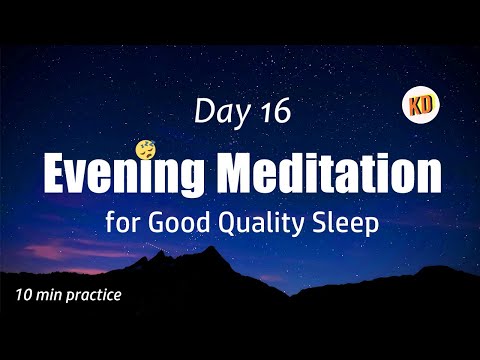 Day 16💤Evening💤Meditation Challenge for 😴Good Quality Sleep😴 10 min before sleep