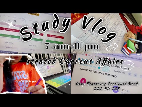 *PRODUCTIVE* 7am to 11pm Study Routine Of Banking Aspirant 🩵|  Reasoning Sectional Mock score 😕