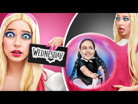 Barbie Gets Pregnant With Wednesday 😨 Barbie Becomes A Mom! 🩷 Extreme Parenting Hacks