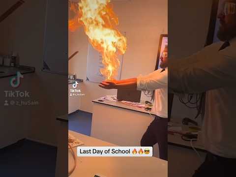 Last Day of #school 🔥 #teacher #science #education #chemistry #classroom #scienceexperiment #fire