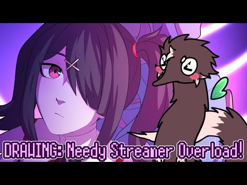 A worm draws Needy Streamer Overload fan art [Stream Archive]