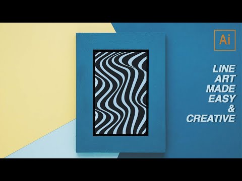 LINE ART WITH ENVELOP FILTER IN ILLUSTRATOR | CREATIVE LINE ART