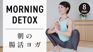 【毎日8分】 腸を綺麗にするヨガ　便秘解消し、自律神経を整える #568