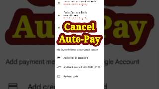 Cancel Autopay Payment #shortsfeed