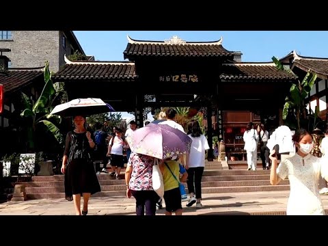 烈日下的重庆磁器口-China Walk | Ciqikou Ancient Town Shopping Area