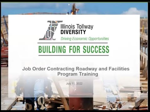 Illinois Tollway Webinar Illinois Tollway Job Order Contracting Facilities Program Training