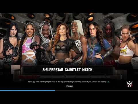 WWE 2K24 - 8-Women Gauntlet Match - Jade, Nia, Kong, Belair, Shanique, Becky, Rhea, Ronda