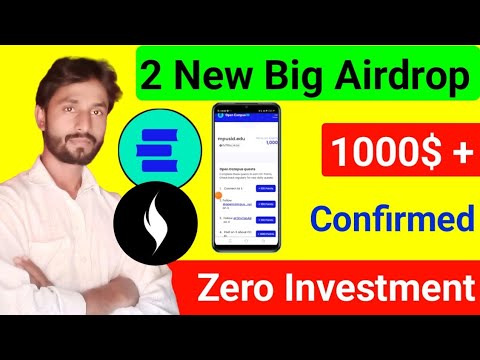 Today 2 New Big Airdrop 1000$ Profit Confirmed 👍 | verify airdrop open campus & xion zero investment