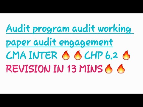 Audit plan audit programme audit engagement