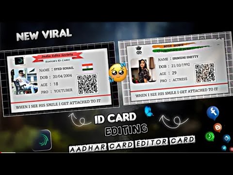 #xmlNew Viral Trending Identity Card Video Editing Alight Motion | Adhar Card Video Editing XML