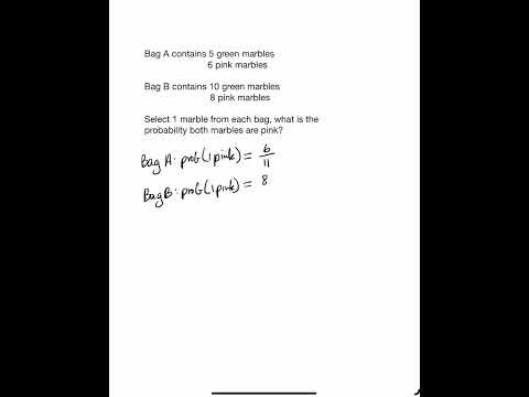 Probability Math Problem | Randomly Select Different Color Marble