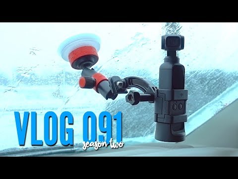 Testing my DJI Osmo Pocket mounted on my windshield | Vlog.091