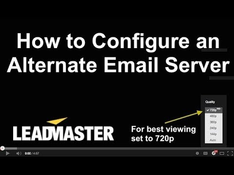 How to Configure an Alternate Email Server