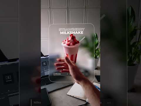 Augmented Reality Photoshop Generative Fill Milkshake #aftereffects #aftereffectsedit #videoediting