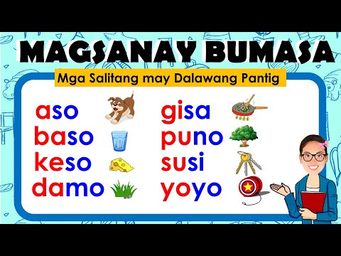 Mga Salitang may DALAWANG PANTIG ll Pagsasanay sa Pagbasa ll Teacher Ana Online Learning