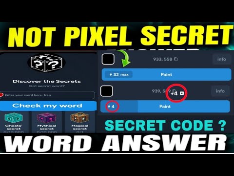 Not Pixel Secret Code Answer | NotPixel Token Decrease Solution