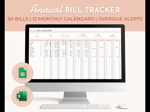 Track Your Bills with Our Annual Budget Spreadsheet | Excel & Google Sheets Financial Planner