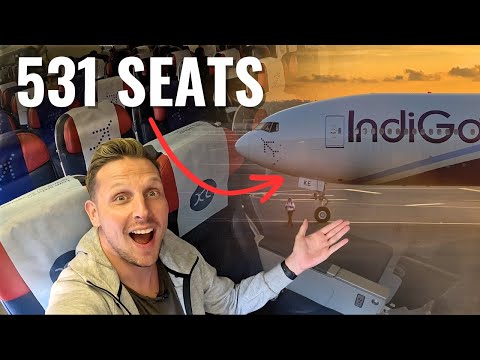 THE FLYING INDIAN BUS - INDIGO'S CRAZY 531 SEATER BOEING to DELHI!