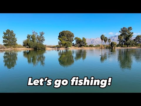 Fishing and hiking in the desert in Tucson, Arizona